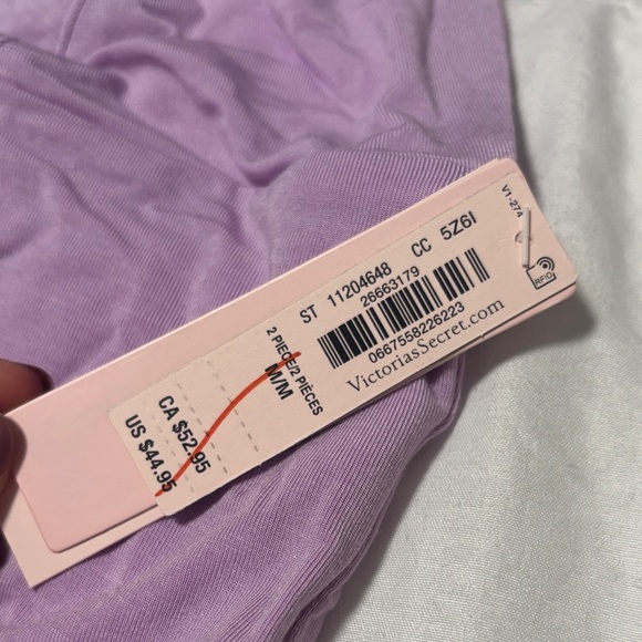 Victoria's Secret Lavender Striped Pajama Set - Picture 4 of 5